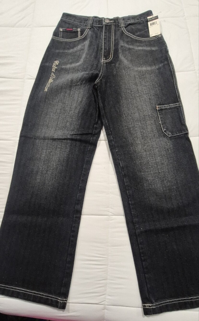FUBU Dark Blue Relaxed Fit Men's Jeans